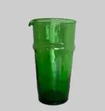 green Moroccan mouth-blown beldi jug without handle