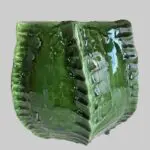 Cache-pot de fleur en céramique fait main marocain en vert