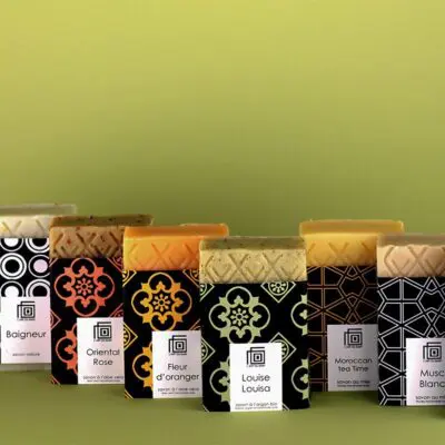 L' Art du bain soaps in different varieties in packaging