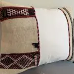 Handwoven vintage kilim ourika cushion cover, tight