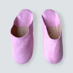 Moroccan handmade slippers in pink