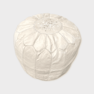 Light natural colored pouf tall model