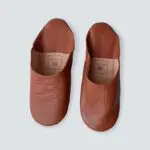 Marokkanske håndlavede slippers i brun
