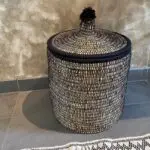 Moroccan basket in black
