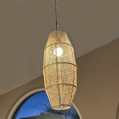 Marokkanische handgefertigte Korblampe