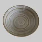 Moroccan handmade bowl in beige, from above