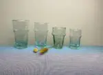 Marokkanske mundblæste beldi glas i forskellige størrelser