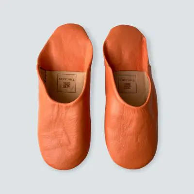 Marokkaanse handgemaakte pantoffels in oranje
