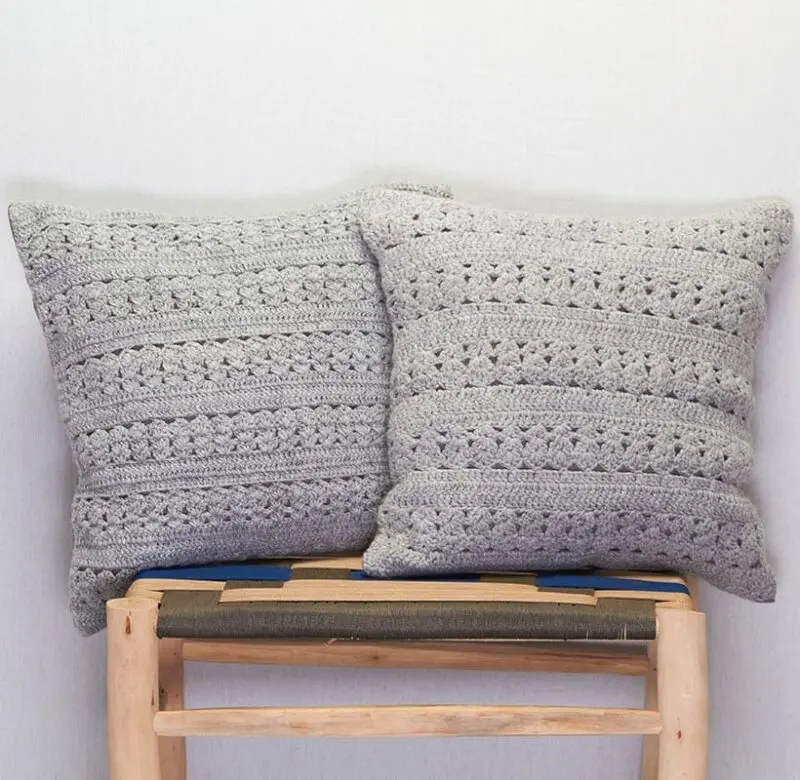 Moroccan handmade woolen cushions on a bench