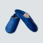 Marokkanske håndlavede slippers i blå