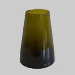 Moroccan hand-blown vase in brown