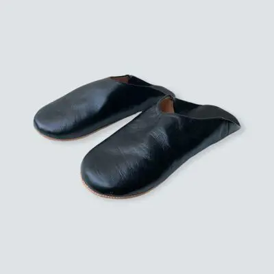 Marokkaanse handgemaakte pantoffels in zwart