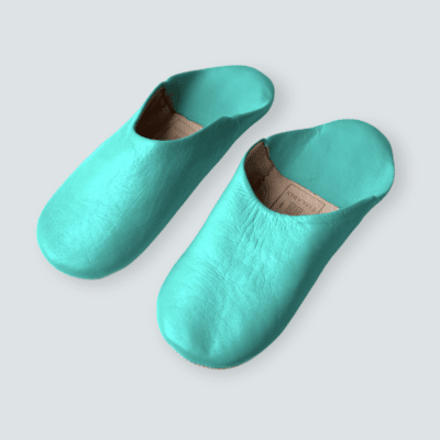 Chaussons en turquoise