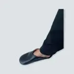 Moroccan handmade slippers in black