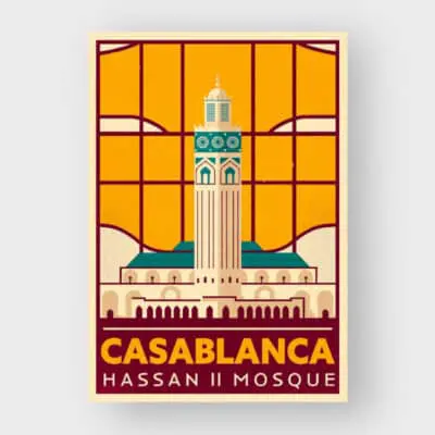 plakat casablanca mosque