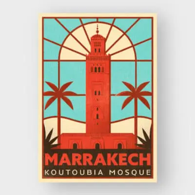 Plakat Koutoubia Marrakesch