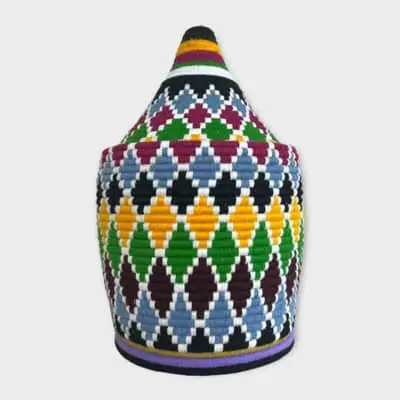 Colorful large Berber basket