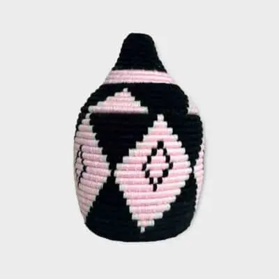 Berber basket pink and black