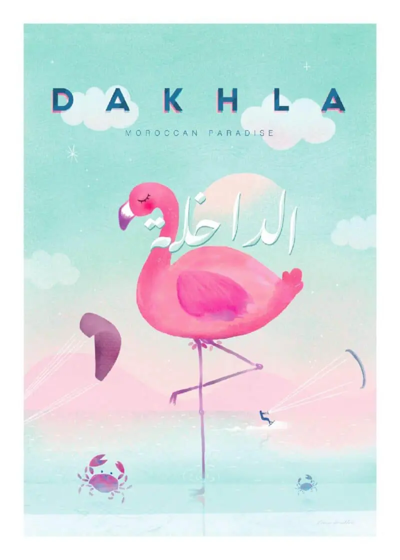 Affiche Dakhla paradis par lamia studio