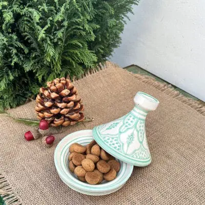 Moroccan small tagine 11 cm in mint flower