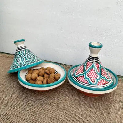 Tajines marocains 13 cm_couleur pétrole