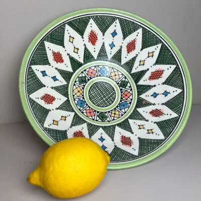 Marockansk skål_26 cm_Lime Berber
