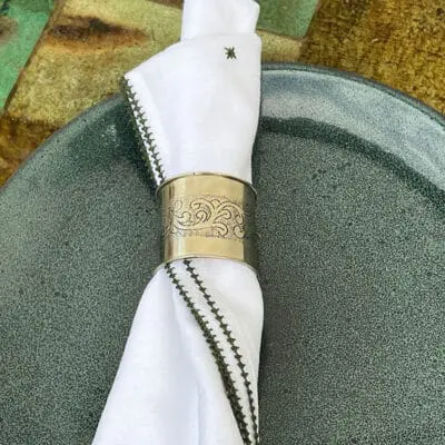 Moroccan silver napkin rings_round