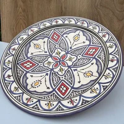Marokkanischer Teller in Lila 42 cm