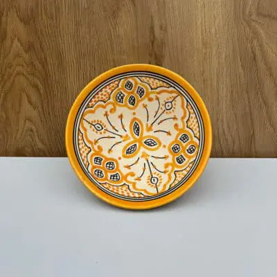 Marokkansk keramik skål_20 cm i gul