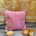 Roze kussensloop van cactuszijde, variant 10.