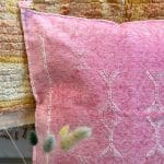 Roze kussensloop van cactuszijde, variant 10.