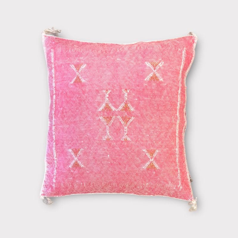 variant 4. Kussensloop van cactuszijde in roze.