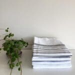 Fire marokkanske håndlavede hammam håndklæder med striber