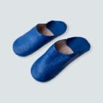 Marokkanske håndlavede slippers i blå
