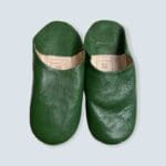 Marokkanske slippers i mørkegrøn