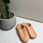 Slippers in a beautiful peach color