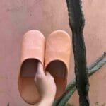 Slippers in a beautiful peach color
