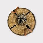 panier en osier à motif marocain noir