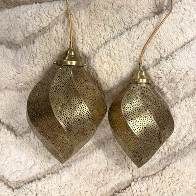 twist lampe i messing to størrelser