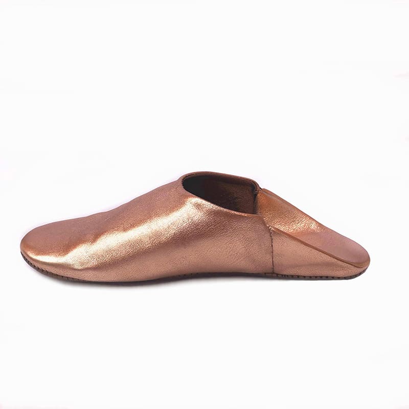 rose metalique slippers