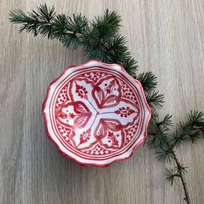 small red bowl wave 12.5 cm
