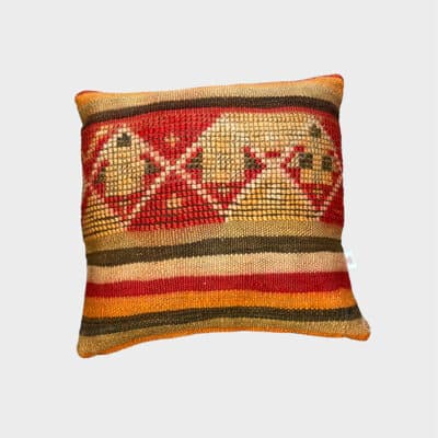 Pillow cover made of vintage carpet
