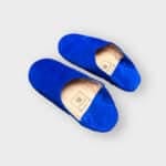 Ruskind deluxe slippers kobolt blå