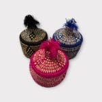 klein mandje met goudpatroon_meerdere kleuren