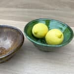15 cm skåle Tamegroute keramik gul og grøn