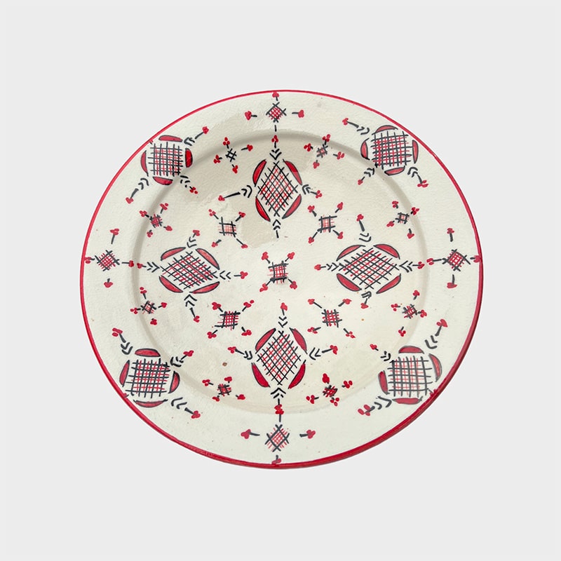 marokkansk fad-rød-hvid