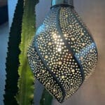 marokkansk metal lampe twist i sølv metal