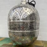 marokkansk pendel lampe sølv metal 1001 nat