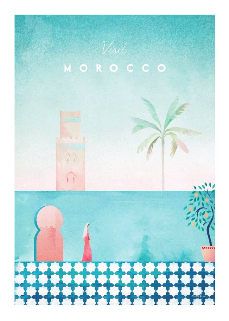 VISIT morocco plakat af henry rivers