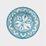 Unikt marokkansk keramik - tallerken med marokkansk mønster i blå